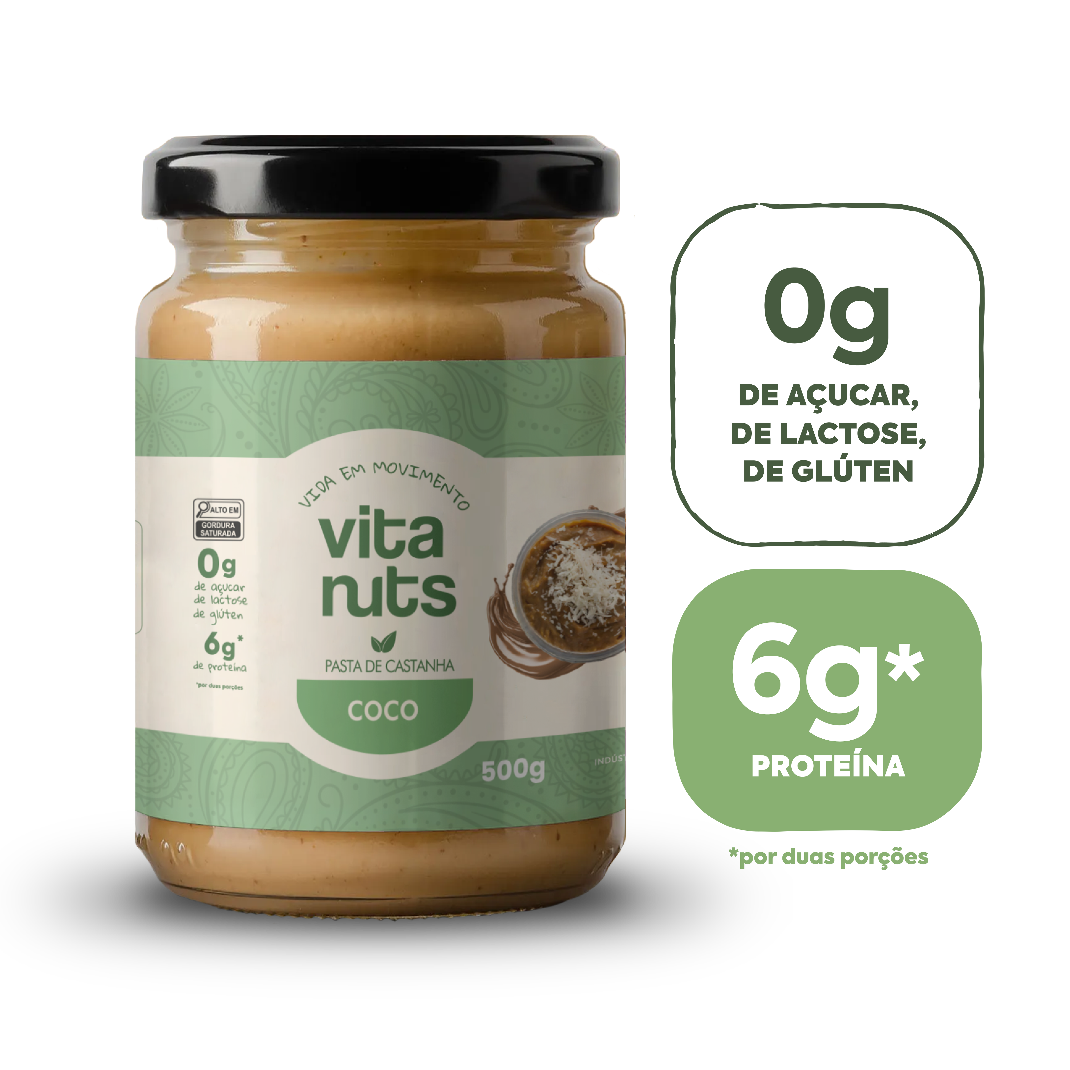 Pasta Castanha sabor Coco