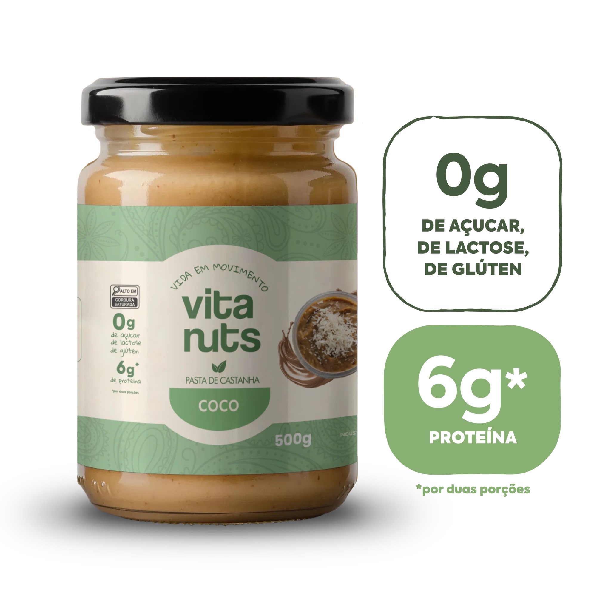 Pasta Castanha sabor Coco - Vitanuts